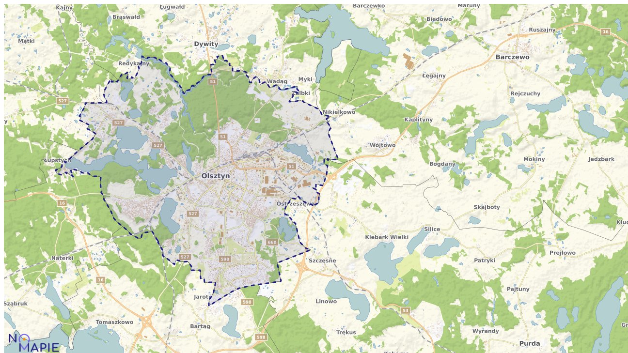 Mapa wyborów do sejmu Olsztyn